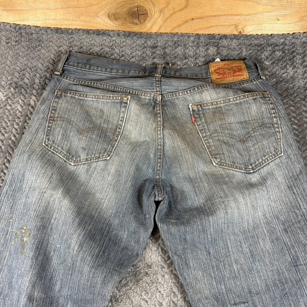 Levis 559 Jeans Mens 34x32 Blue Denim Cotton Faded Faded Straight Workwear Adult